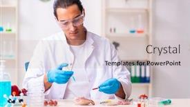  Presentation with nutrition - Audience pleasing PPT theme consisting of young-male-nutrition-expert-testing backdrop and a soft green colored foreground