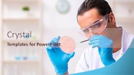  Presentation with nutrition - Slide set consisting of young-male-nutrition-expert-testing background and a lemonade colored foreground