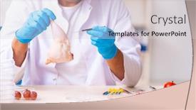  Presentation with nutrition - Colorful slides enhanced with young-male-nutrition-expert-testing backdrop and a light gray colored foreground