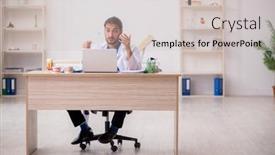  Presentation with telemedicine - Audience pleasing slides consisting of young-male-odontologist-in-telemedicine backdrop and a soft green colored foreground