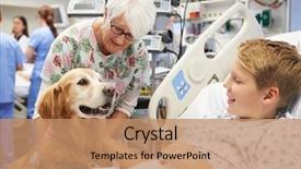  Presentation with therapy dog - Presentation design featuring coyote buttes of the vermillion cliffs wilderness area utah and arizona background and a gold colored foreground