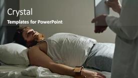  Presentation with mental hospital - PPT layouts consisting of young-male-patient-of-mental background and a gray colored foreground