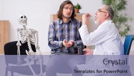  Presentation with psychiatrist - Audience pleasing PPT layouts consisting of young-male-patient-visiting-experienced backdrop and a light blue colored foreground