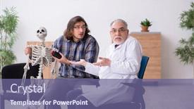  Presentation with psychiatrist - Cool new theme with young-male-patient-visiting-experienced backdrop and a violet colored foreground