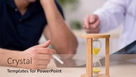  Presentation with old young - Audience pleasing presentation theme consisting of young-male-patient-visiting-old backdrop and a lemonade colored foreground