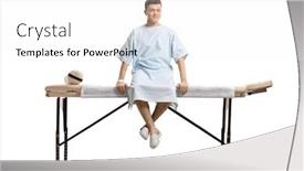  Presentation with hospital bed - Audience pleasing slide deck consisting of young-male-patient backdrop and a white colored foreground