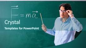  Presentation with physic - Beautiful theme featuring young male physic standing backdrop and a ocean colored foreground