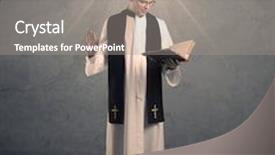  Presentation with glowing cross - Audience pleasing theme consisting of black and white giving backdrop and a gray colored foreground