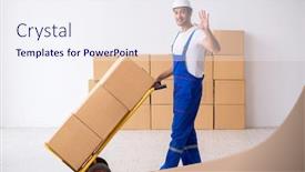  Presentation with professional - PPT layouts enhanced with young-male-professional-mover-doing background and a sky blue colored foreground