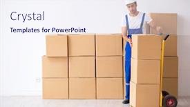  Presentation with professional - Audience pleasing PPT layouts consisting of young-male-professional-mover-doing backdrop and a sky blue colored foreground