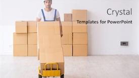  Presentation with professional - Amazing slide deck having young-male-professional-mover-doing backdrop and a light gray colored foreground