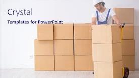  Presentation with professional - Beautiful PPT theme featuring young-male-professional-mover-doing backdrop and a sky blue colored foreground