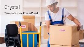  Presentation with professional - Presentation consisting of young-male-professional-mover-doing background and a lemonade colored foreground