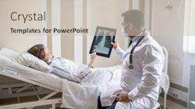  Presentation with lung - Audience pleasing theme consisting of young-male-radiologist-in-whitecoat backdrop and a soft green colored foreground