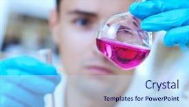  Presentation with scientific research - Amazing theme having scientific research in a lab backdrop and a sky blue colored foreground