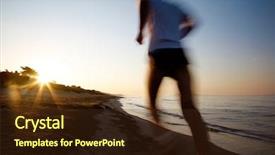  Presentation with dawn - Cool new presentation with young male runner running backdrop and a  colored foreground