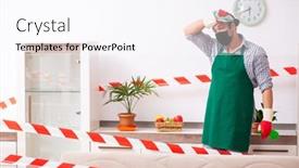  Presentation with kids hand sanitizer - Cool new presentation with young-male-sanitizer-disinfecting-indoors backdrop and a pink colored foreground