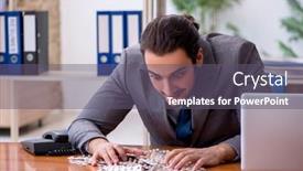  Presentation with employee - Cool new theme with young-male-sick-employee-suffering backdrop and a gray colored foreground