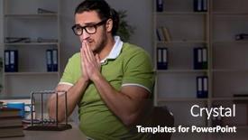  Presentation with young college student diagnosis of chlamydia - Beautiful theme featuring young-male-student-physicist-working backdrop and a tawny brown colored foreground