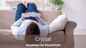  Presentation with student - Colorful presentation theme enhanced with young-male-student-preparing backdrop and a tawny brown colored foreground