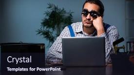  Presentation with computer workshop - PPT theme having young-male-technician-repairing-computer background and a wine colored foreground