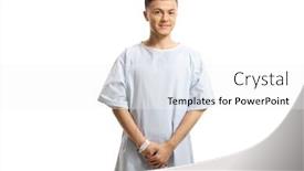  Presentation with teenage - Presentation theme consisting of young-male-teenage-patient background and a white colored foreground