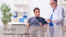  Presentation with radiologist - Presentation featuring young-male-tennis-player-visiting background and a mint green colored foreground