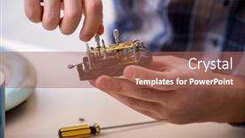  Presentation with workshop - Audience pleasing slides consisting of young-male-watchmaker-working backdrop and a coral colored foreground