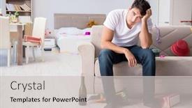  Presentation with christmas party - Beautiful slides featuring young-man-after-the-wild backdrop and a light gray colored foreground