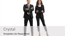  Presentation with young man and a woman - PPT layouts enhanced with young-man-and-woman background and a light gray colored foreground