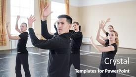  Presentation with black women - Slides consisting of young-man-and-women-wearing background and a dark gray colored foreground