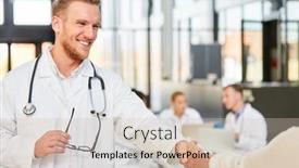  Presentation with thank - Amazing slide set having young-man-as-a-doctor backdrop and a soft green colored foreground