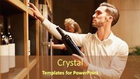  Presentation with wine - Slide set consisting of young-man-as-a-wine background and a red colored foreground