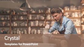  Presentation with harry potter - Amazing theme having behind a potter's wheel backdrop and a coral colored foreground