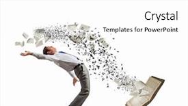  Presentation with young - Amazing presentation having young man benting to evade backdrop and a white colored foreground