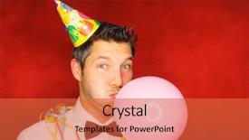  Presentation with birthday boy - Colorful PPT layouts enhanced with young man birthday - cheerful lifestyle party celebrating boy backdrop and a red colored foreground