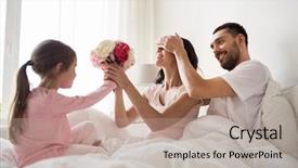  Presentation with happy birthday - Theme having young man birthday - people family holidays and morning background and a mint green colored foreground