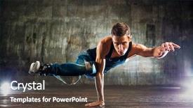  Presentation with old man - PPT layouts with young man break dancing background and a tawny brown colored foreground