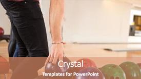  Presentation with bowling - Theme enhanced with young man choosing bowling background and a coral colored foreground