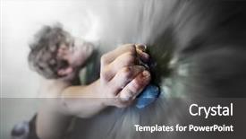  Presentation with indoor rock climbing - Cool new presentation design with young man climbing indoor wall backdrop and a dark gray colored foreground