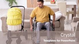  Presentation with contractor - Beautiful slide deck featuring young-man-contractor-in-wheel backdrop and a gray colored foreground