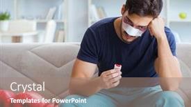  Presentation with sports - Cool new slide set with young-man-defeated-in-sports backdrop and a coral colored foreground