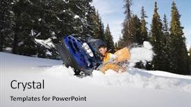 Presentation with paddle out hawaii - Colorful slides enhanced with young man digging out snowmobile backdrop and a light gray colored foreground