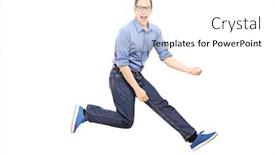  Presentation with air - Slide set enhanced with young-man-doing-an-air background and a white colored foreground