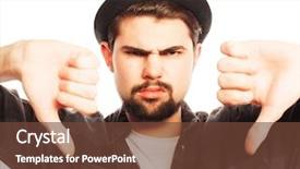  Presentation with signal - Presentation consisting of young man doing bad signal background and a  colored foreground