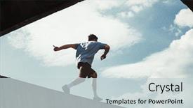  Presentation with valentines day spa - Audience pleasing presentation theme consisting of young man doing parkour backdrop and a lemonade colored foreground