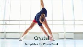  Presentation with physical chemistry - Presentation design having young man doing physical exercise background and a sky blue colored foreground