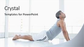  Presentation with side by side - Audience pleasing slide deck consisting of young man doing the cobra backdrop and a white colored foreground