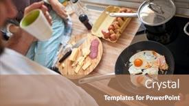  Presentation with coffee - Slide deck enhanced with young-man-drinking-coffee background and a coral colored foreground