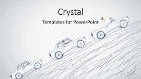  Presentation with driving - Presentation consisting of young man driving car made background and a  colored foreground